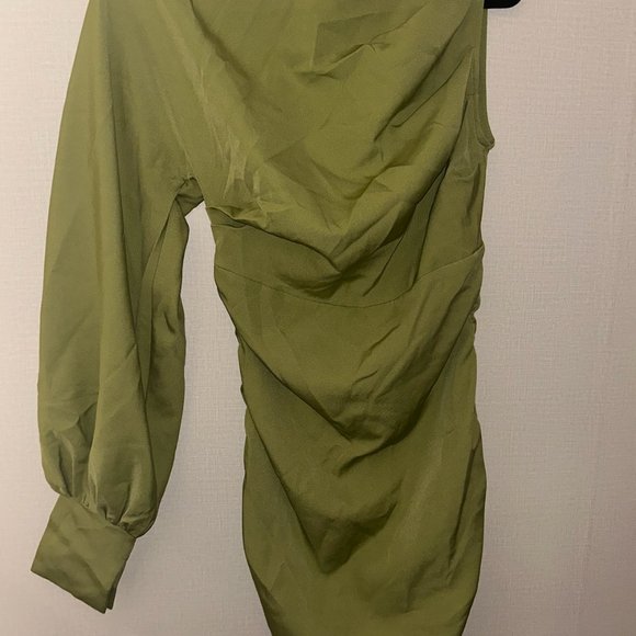 Sage Green Ruched Bodycon dress - Picture 2 of 2